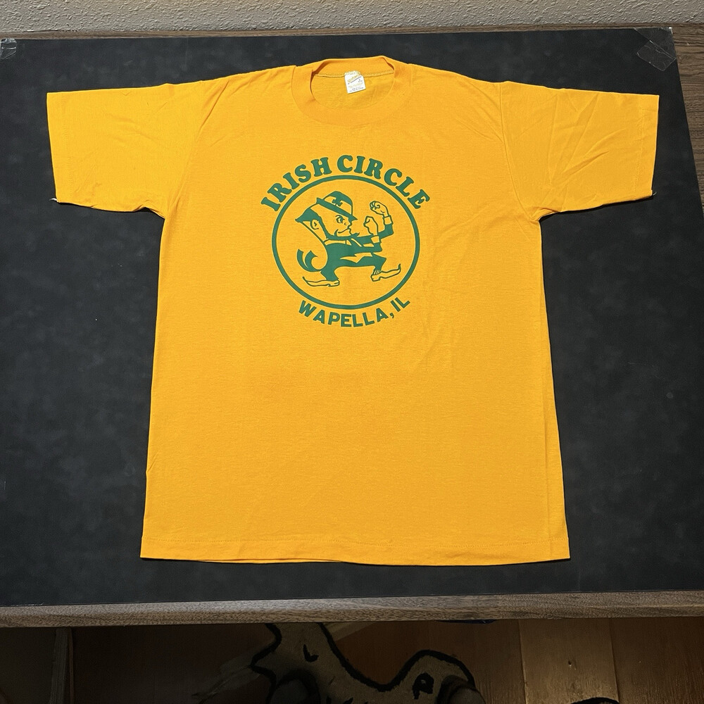 Notre Dame Fighting Irish Shirt Vintage Football Illinois USA Fighting Irish 80s